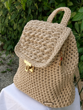 SAC A DOS au Crochet Beige